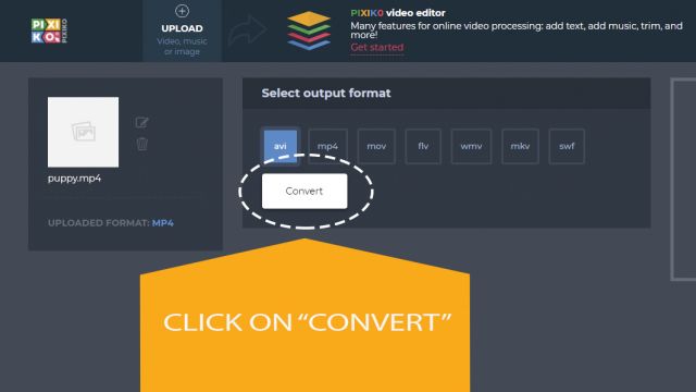 Click on "Convert"