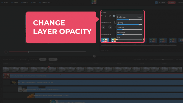 Change layer opacity