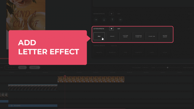 Add letter effect